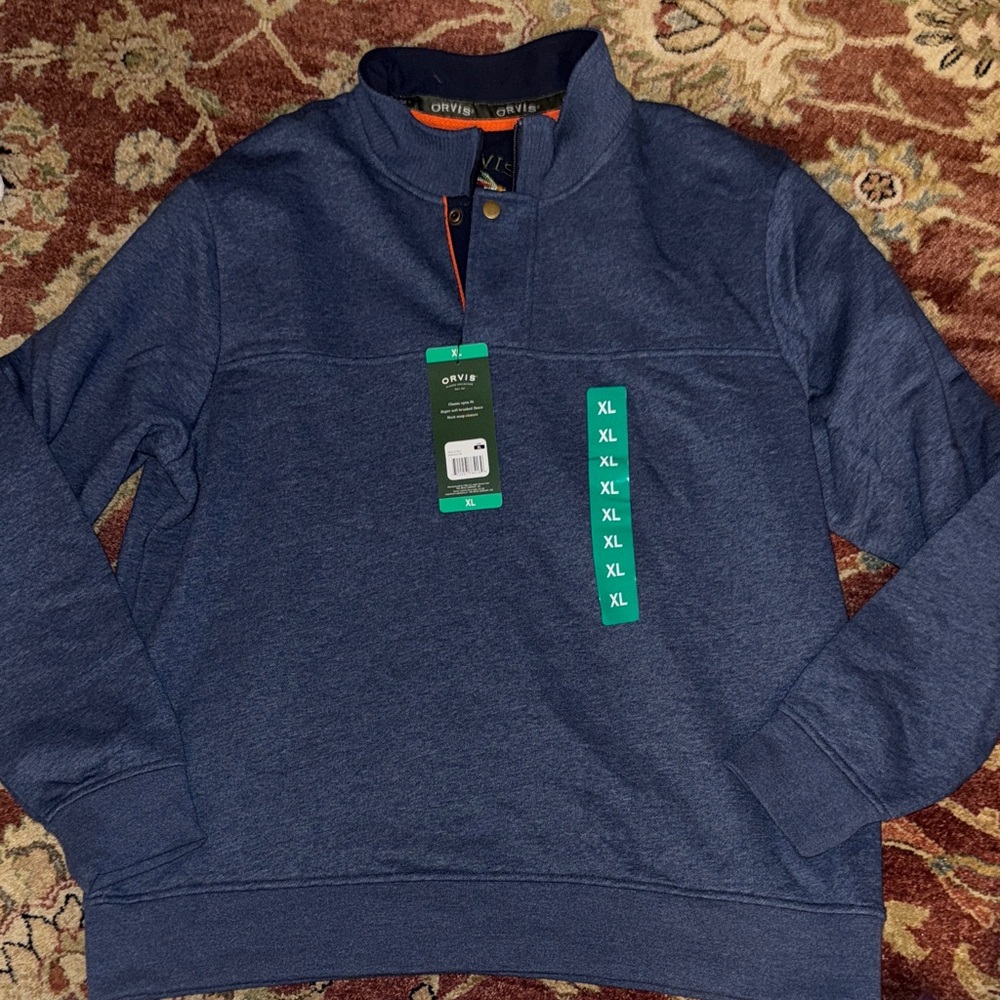 Orvis Men's Navy Crewneck Sweater